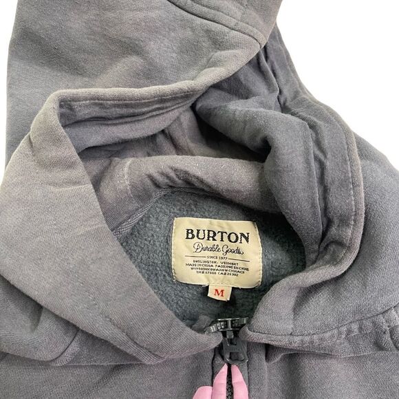 Vintage Burton Graphic Zip Up Grey Hoodie - Picture 7 of 8